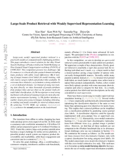 Large-Scale Product Retrieval with Weakly Supervised Representation
  Learning