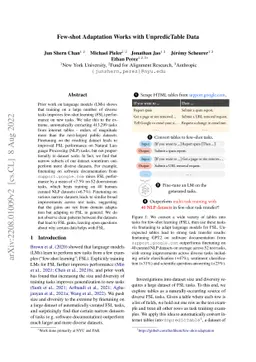 Few-shot Adaptation Works with UnpredicTable Data