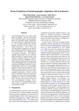On the Limitations of Sociodemographic Adaptation with Transformers