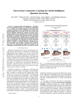 Face-to-Face Contrastive Learning for Social Intelligence
  Question-Answering
