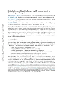 Global Performance Disparities Between English-Language Accents in
  Automatic Speech Recognition