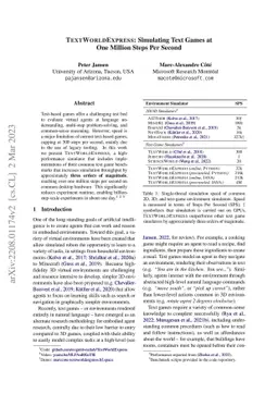 TextWorldExpress: Simulating Text Games at One Million Steps Per Second