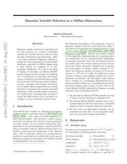 Bayesian Variable Selection in a Million Dimensions