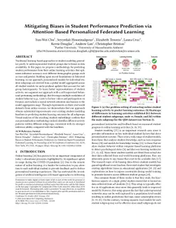Mitigating Biases in Student Performance Prediction via Attention-Based
  Personalized Federated Learning