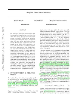 Implicit Two-Tower Policies