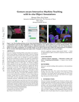 Gesture-aware Interactive Machine Teaching with In-situ Object
  Annotations