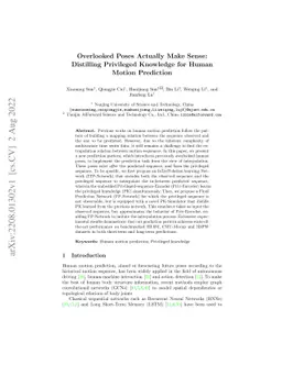 Overlooked Poses Actually Make Sense: Distilling Privileged Knowledge
  for Human Motion Prediction