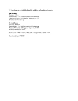 A Deep Generative Model for Feasible and Diverse Population Synthesis