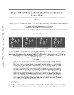 T4DT: Tensorizing Time for Learning Temporal 3D Visual Data