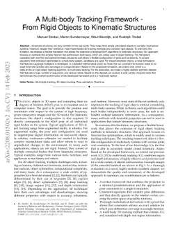 A Multi-body Tracking Framework - From Rigid Objects to Kinematic
  Structures
