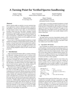 A Turning Point for Verified Spectre Sandboxing