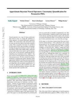 Approximate Bayesian Neural Operators: Uncertainty Quantification for
  Parametric PDEs