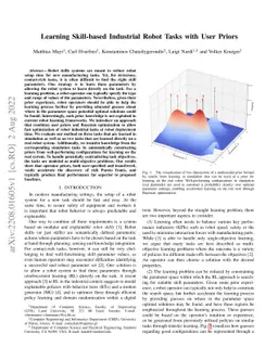 Learning Skill-based Industrial Robot Tasks with User Priors