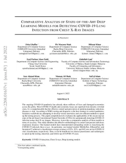 Comparative Analysis of State-of-the-Art Deep Learning Models for
  Detecting COVID-19 Lung Infection from Chest X-Ray Images