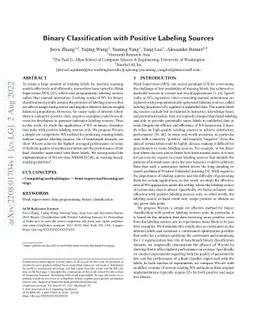 Binary Classification with Positive Labeling Sources