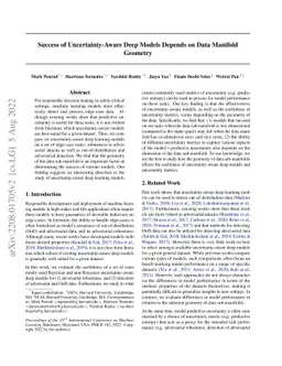Success of Uncertainty-Aware Deep Models Depends on Data Manifold
  Geometry