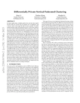 Differentially Private Vertical Federated Clustering