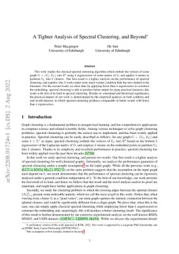 A Tighter Analysis of Spectral Clustering, and Beyond