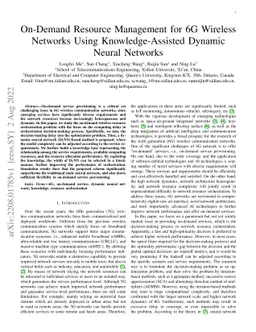 On-Demand Resource Management for 6G Wireless Networks Using
  Knowledge-Assisted Dynamic Neural Networks