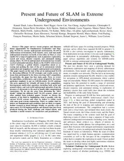 Present and Future of SLAM in Extreme Underground Environments