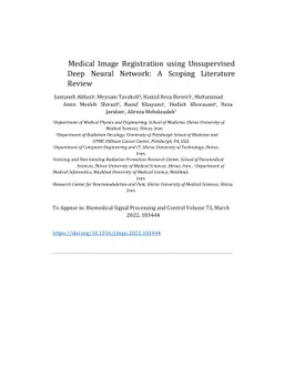 Medical image registration using unsupervised deep neural network: A
  scoping literature review
