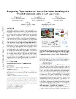 Integrating Object-aware and Interaction-aware Knowledge for Weakly
  Supervised Scene Graph Generation