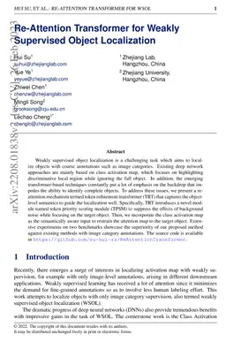 Re-Attention Transformer for Weakly Supervised Object Localization