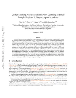 Understanding Adversarial Imitation Learning in Small Sample Regime: A
  Stage-coupled Analysis