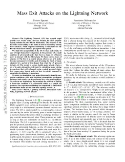 Mass Exit Attacks on the Lightning Network