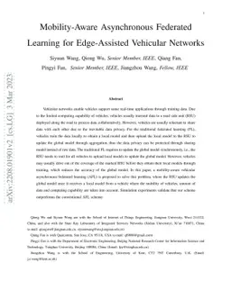 Asynchronous Federated Learning for Edge-assisted Vehicular Networks