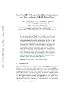 SuperLine3D: Self-supervised Line Segmentation and Description for LiDAR
  Point Cloud