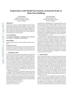 Exploration with Model Uncertainty at Extreme Scale in Real-Time Bidding