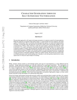 Character Generation through Self-Supervised Vectorization