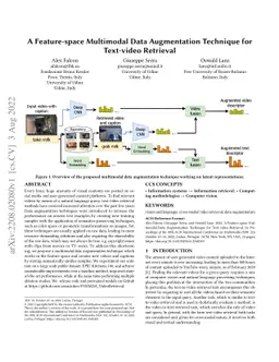 A Feature-space Multimodal Data Augmentation Technique for Text-video
  Retrieval