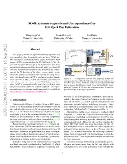 SC6D: Symmetry-agnostic and Correspondence-free 6D Object Pose
  Estimation