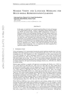 Masked Vision and Language Modeling for Multi-modal Representation
  Learning