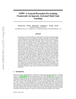 GPPF: A General Perception Pre-training Framework via Sparsely Activated
  Multi-Task Learning