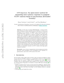 CCTV-Exposure: An open-source system for measuring user's privacy
  exposure to mapped CCTV cameras based on geo-location (Extended Version)