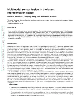 Multimodal sensor fusion in the latent representation space