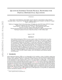 Quantum-Inspired Tensor Neural Networks for Partial Differential
  Equations