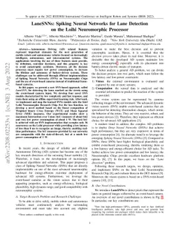 LaneSNNs: Spiking Neural Networks for Lane Detection on the Loihi
  Neuromorphic Processor