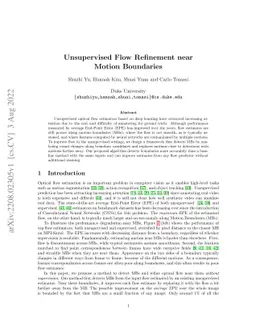 Unsupervised Flow Refinement near Motion Boundaries