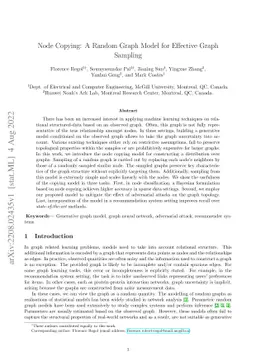 Node Copying: A Random Graph Model for Effective Graph Sampling