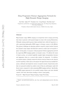 Deep Progressive Feature Aggregation Network for High Dynamic Range
  Imaging