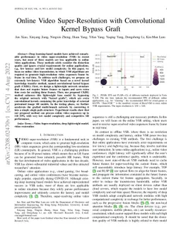Online Video Super-Resolution with Convolutional Kernel Bypass Graft