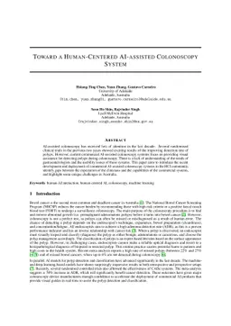Toward a Human-Centered AI-assisted Colonoscopy System