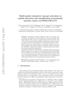 Multi-modal volumetric concept activation to explain detection and
  classification of metastatic prostate cancer on PSMA-PET/CT