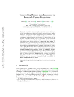 Constructing Balance from Imbalance for Long-tailed Image Recognition