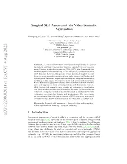 Surgical Skill Assessment via Video Semantic Aggregation