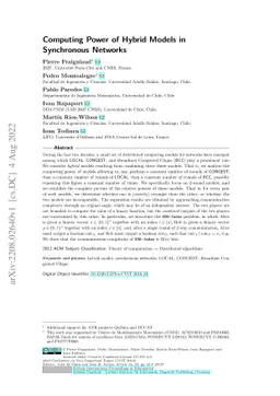 Computing Power of Hybrid Models in Synchronous Networks